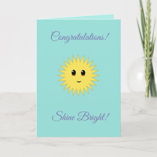 Gefeliciteerd Schitter Helder Kaart (Voorkant)