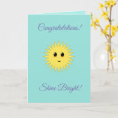 Gefeliciteerd Schitter Helder Kaart (Gele Bloem)