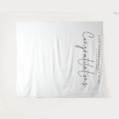 Gefeliciteerd School Afstudeer Foto Achtergrond Wandkleed (Voorkant (horizontaal))