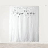 Gefeliciteerd School Afstudeer Foto Achtergrond Wandkleed (Voorkant)