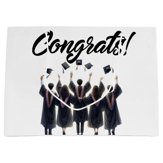 Gefeliciteerd School Afstudeerders Groot Cadeauzakje (Voorkant)