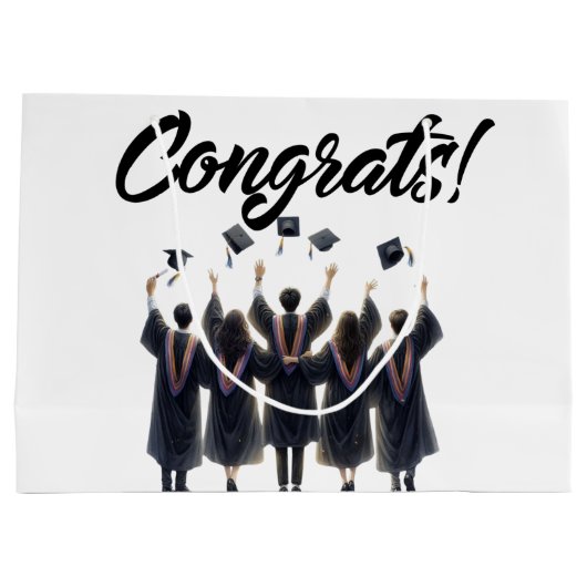 Gefeliciteerd School Afstudeerders Groot Cadeauzakje (Achterkant)