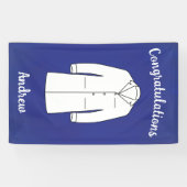 Gefeliciteerd School of Medicine White Coat Spandoek (Horizontaal)