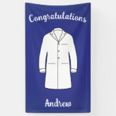 Gefeliciteerd School of Medicine White Coat Spandoek (Verticaal)