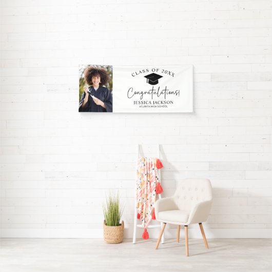 Gefeliciteerd! Script Foto Afstuderen  Spandoek (Insitu)