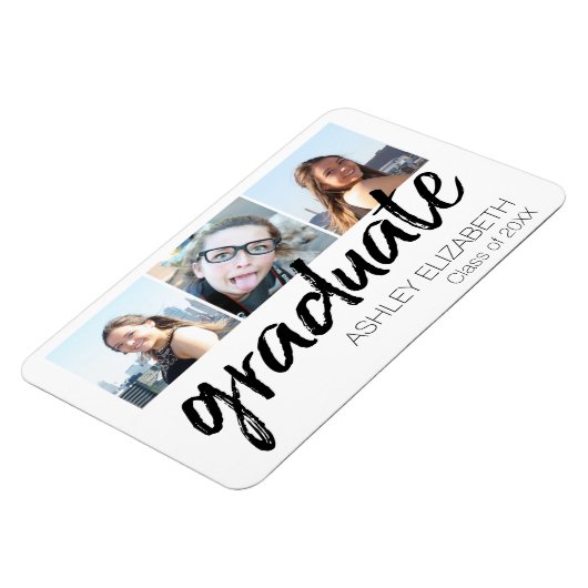 Gefeliciteerd Senior 3 Foto voor Afstuderen Magneet (Linkerzijde)