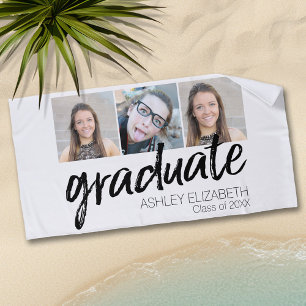 Gefeliciteerd Senior 3 Foto voor Afstuderen Strandlaken
