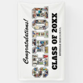 Gefeliciteerd Senior Afstudeerfoto Collage Spandoek (Verticaal)