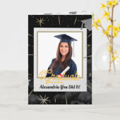 Gefeliciteerd Senior Afstuderen Photo Afstuderen Kaart (Gele Bloem)