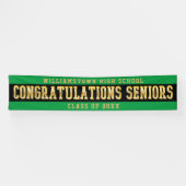 Gefeliciteerd Seniors Green | Zwart | Goud Spandoek (Horizontaal)