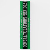 Gefeliciteerd Seniors Green | Zwart | Zilver Spandoek (Verticaal)