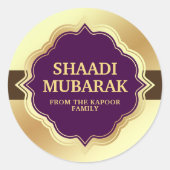 Gefeliciteerd Shaadi Mubarak Sticker (Voorkant)