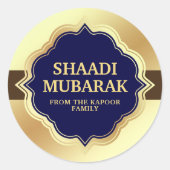 Gefeliciteerd Shaadi Mubarak Sticker (Voorkant)