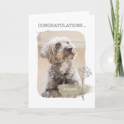 Gefeliciteerd, Shelter Dog Adoption Card Kaart (Voorkant)