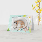 Gefeliciteerd, Shelter Dog Adoption Card Kaart (Gele Bloem)