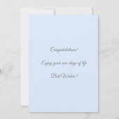 Gefeliciteerd, Shine Bright op Light Blue Kaart (Achterkant)