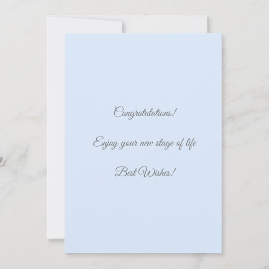 Gefeliciteerd, Shine Bright op Light Blue Kaart (Achterkant)