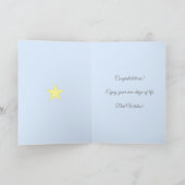 Gefeliciteerd, Shine Bright op Light Blue Kaart (Binnen)