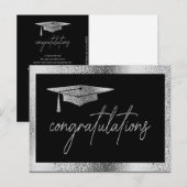 Gefeliciteerd Silver Afstudeerder Pet Afstuderen Briefkaart (Voorkant / Achterkant)