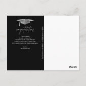 Gefeliciteerd Silver Afstudeerder Pet Afstuderen Briefkaart (Achterkant)