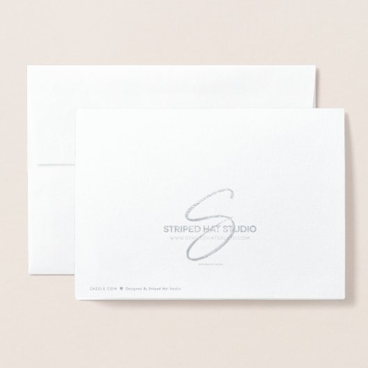 Gefeliciteerd Silver Foil Kaart (Met envelop)