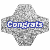 Gefeliciteerd Silver Glitter Achtergrond Voetbal (Enkel)