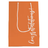 Gefeliciteerd Sinaasappel Medium Cadeauzakje (Achterkant)