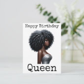 Gefeliciteerd Sista Melanin Vrouw Zwarte Vrouwen Z Feestdagenkaart (Staand voorkant)