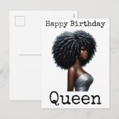 Gefeliciteerd Sista Melanin Vrouw Zwarte Vrouwen Z Feestdagenkaart (Voorkant / Achterkant)