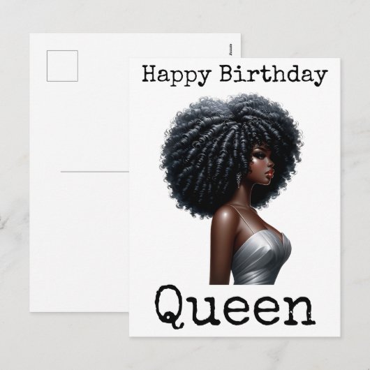 Gefeliciteerd Sista Melanin Vrouw Zwarte Vrouwen Z Feestdagenkaart (Voorkant / Achterkant)