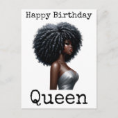 Gefeliciteerd Sista Melanin Vrouw Zwarte Vrouwen Z Feestdagenkaart (Voorkant)
