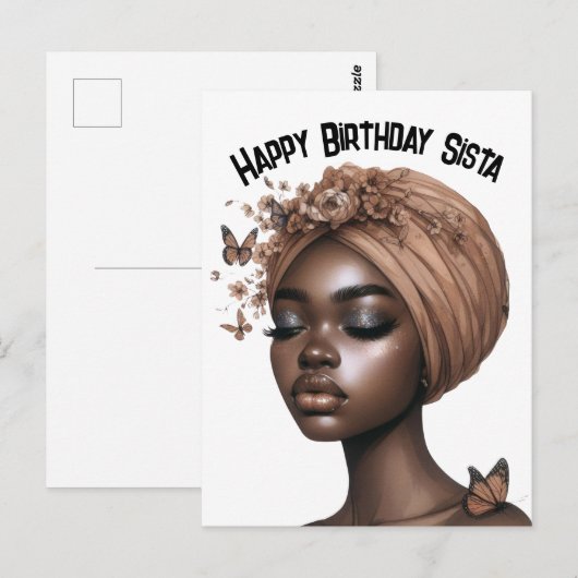 Gefeliciteerd Sista zwarte meisje magie melanine k Briefkaart (Voorkant / Achterkant)