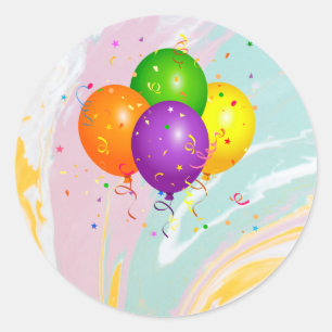 Gefeliciteerd sjabloon ronde sticker