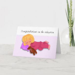Gefeliciteerd, slaapmeisje met Teddy Kaart