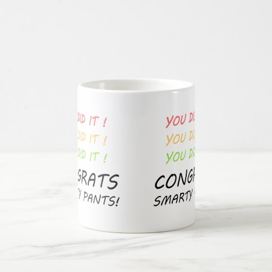 Gefeliciteerd Smarty Pants Afstuderen Mok (Center)