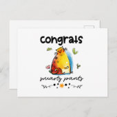 Gefeliciteerd Smarty Pants Cartoon Cat Briefkaart (Voorkant / Achterkant)