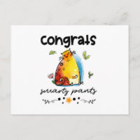 Gefeliciteerd Smarty Pants Cartoon Cat