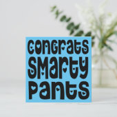 Gefeliciteerd Smarty Pants Text Hearts Exam Blue (Staand voorkant)