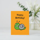 Gefeliciteerd! (snail) briefkaart (Staand voorkant)