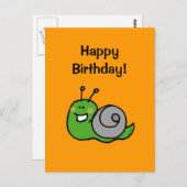 Gefeliciteerd! (snail) briefkaart (Voorkant / Achterkant)