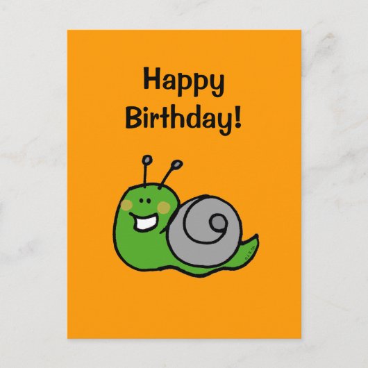 Gefeliciteerd! (snail) briefkaart (Voorkant)