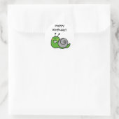 Gefeliciteerd! (snail) ronde sticker (Tas)