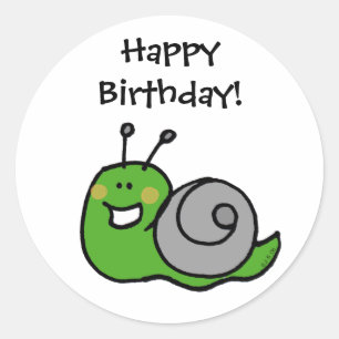 Gefeliciteerd! (snail) ronde sticker