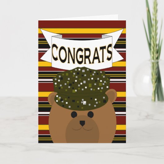 Gefeliciteerd soldaat held kaart (Voorkant)