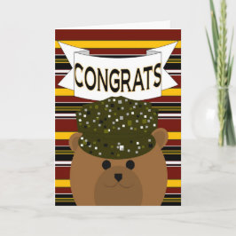 Gefeliciteerd soldaat held kaart