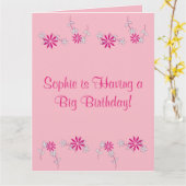 Gefeliciteerd Sophie! (Naam) Kaart (Gele Bloem)