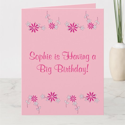 Gefeliciteerd Sophie! (Naam) Kaart (Voorkant)