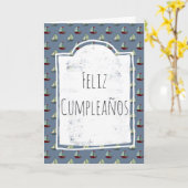 Gefeliciteerd Spaanse Botenship Verjaardag Kaart (Gele Bloem)