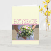 Gefeliciteerd Spaanse bruiloft Kaart (Gele Bloem)
