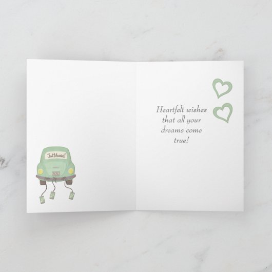 Gefeliciteerd speciale dag bruiloft kaart (Binnen)